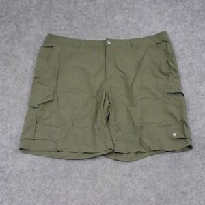 Columbia Shorts Mens 40W Green Lightweight Pockets Flat Front Outdoors Hiking